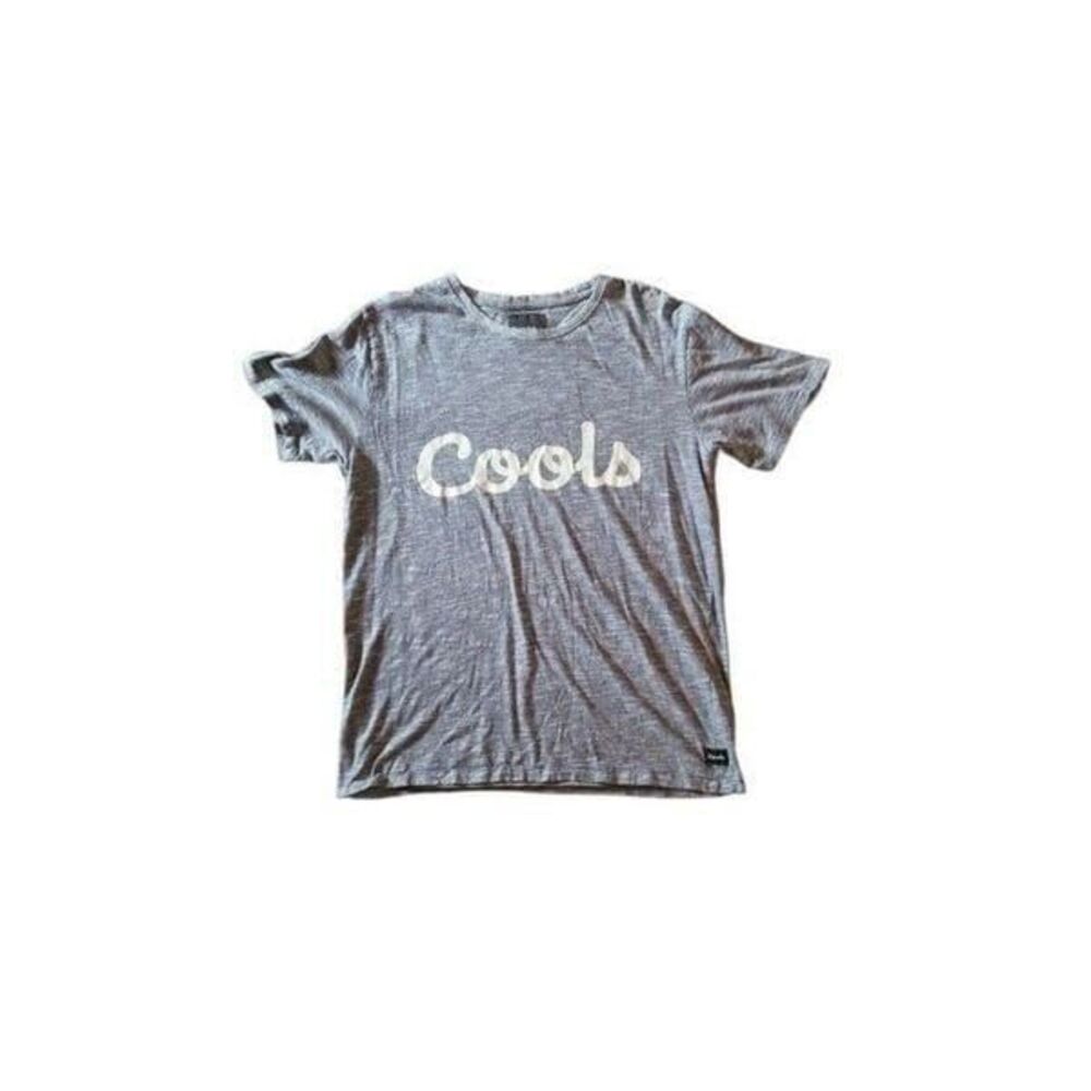 Barney Cools Tshirt Women Sz L Gray Graphic Print Casual Summer Everyday Hipster